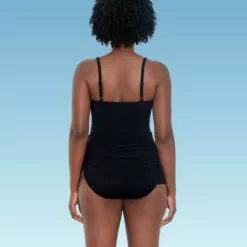 Women's Slimming Control Shirred Front Swimsuit - Dreamsuit by Miracle Brands Black -Swimsuits Popular Store unnamed file 7350