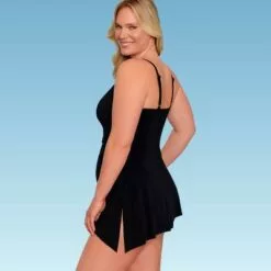 Women's Slimming Control Shirred Front Swimsuit - Dreamsuit by Miracle Brands Black -Swimsuits Popular Store unnamed file 7352