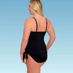 Women's Slimming Control Shirred Front Swimsuit - Dreamsuit by Miracle Brands Black -Swimsuits Popular Store unnamed file 7353