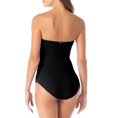 Anne Cole - Women's Solid Twist Front Shirred One Piece Swimsuit 3 Anne Cole - Women's Solid Twist Front Shirred One Piece Swimsuit
