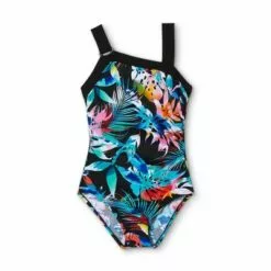 Women's Asymmetrical Shoulder One Piece Swimsuit - Aqua Green® Black Multi 10 Women's Asymmetrical Shoulder One Piece Swimsuit - Aqua Green® Black Multi -Swimsuits Popular Store unnamed file 7394