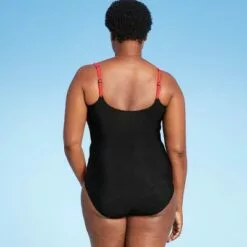 Women's High Neck Overlay One Piece Swimsuit - Aqua Green® Flamingo -Swimsuits Popular Store unnamed file 7429