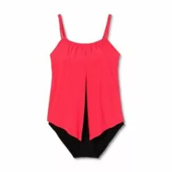 Women's High Neck Overlay One Piece Swimsuit - Aqua Green® Flamingo -Swimsuits Popular Store unnamed file 7430