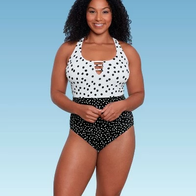 Women's Slimming Control Strappy Cut Out Crossback One Piece Swimsuit - Beach Betty by Miracle Brands Red 5 Women's Slimming Control Strappy Cut Out Crossback One Piece Swimsuit - Beach Betty by Miracle Brands Red - Image 3