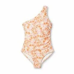 Women's One Shoulder High Coverage One Piece Swimsuit - Kona Sol™ Multicolor -Swimsuits Popular Store unnamed file 7458