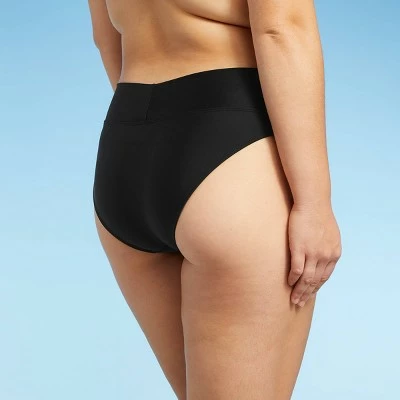 Juniors' Crossover High Leg Bikini Bottom - Xhilaration™ Neon Blue 6 Juniors' Crossover High Leg Bikini Bottom - Xhilaration™ Neon Blue - Image 4