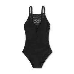 Women's Crochet High Neck One Piece Swimsuit - Aqua Green® True Navy 10 Women's Crochet High Neck One Piece Swimsuit - Aqua Green® True Navy -Swimsuits Popular Store unnamed file 7515