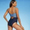 Women's Colorblock Medium Coverage One Piece Swimsuit - Kona Sol™ Navy -Swimsuits Popular Store unnamed file 7522