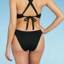 Women's Ribbed Cheeky Bikini Bottom - Shade & Shore™ Cobalt