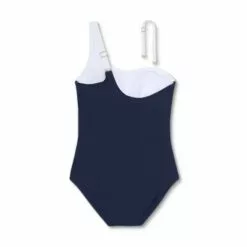 Women's Colorblock One Shoulder High Coverage One Piece Swimsuit - Kona Sol™ Navy -Swimsuits Popular Store unnamed file 7536