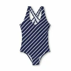 Women's Medium Coverage One Piece Swimsuit - Kona Sol™ Oxford Blue -Swimsuits Popular Store unnamed file 7587