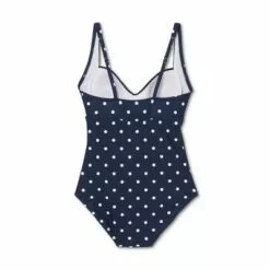 Women's Classic Tie-Front High Coverage One Piece Swimsuit - Kona Sol™ Navy -Swimsuits Popular Store unnamed file 7598