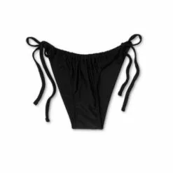 Juniors' Shirred Side-Tie High Leg Scoop Bikini Bottom - Xhilaration™ Gold -Swimsuits Popular Store unnamed file 763