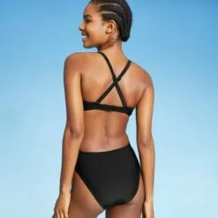 Juniors' Cross Front One Piece Swimsuit - Xhilaration™ Coral Pink