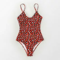 Women's Red Leopard Print One Piece Swimsuit Cutout Back Swimwear Bathing Suit-Cupshe -Swimsuits Popular Store unnamed file 7712