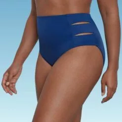Women's Slimming Control Side Cut Out Bikini Bottom - Beach Betty by Miracle Brands Blue -Swimsuits Popular Store unnamed file 778