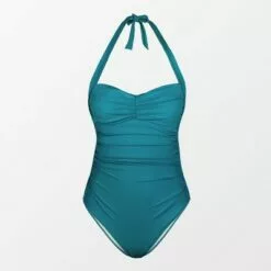Women's Blue One Piece Swimsuit Ruched Halter Self Tie Bathing Suit-Cupshe 10 Women's Blue One Piece Swimsuit Ruched Halter Self Tie Bathing Suit-Cupshe -Swimsuits Popular Store unnamed file 7793