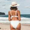 Women's White Bikini Set Swimsuit Triangle Tied Double Strap Bathing Suit -Cupshe -Swimsuits Popular Store unnamed file 78