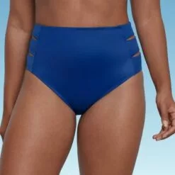 Women's Slimming Control Side Cut Out Bikini Bottom - Beach Betty by Miracle Brands Blue -Swimsuits Popular Store unnamed file 780