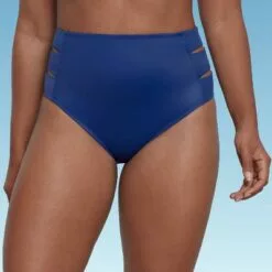 Women's Slimming Control Side Cut Out Bikini Bottom - Beach Betty by Miracle Brands Blue -Swimsuits Popular Store unnamed file 782
