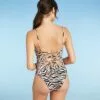 Women's Square Neck Tie Back One Piece Swimsuit - Shade & Shore™ Animal Print -Swimsuits Popular Store unnamed file 7834