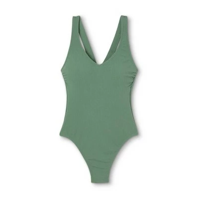 Women's Plunge One Piece Swimsuit - Sea Angel Green 6 Women's Plunge One Piece Swimsuit - Sea Angel Green - Image 4