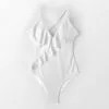 Women's White One Piece Swimsuit Ruffled Wrap Textured Bathing Suits - Cupshe -Swimsuits Popular Store unnamed file 7983