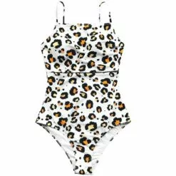 Women's Leopard One Piece Swimsuit Square Neck Low Back Bathing Suits -Cupshe -Swimsuits Popular Store unnamed file 8025