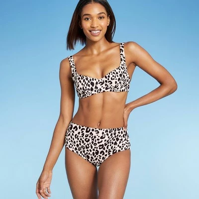 Women's High Leg High Waist Medium Coverage Bikini Bottom - Kona Sol™ Animal Print 4 Women's High Leg High Waist Medium Coverage Bikini Bottom - Kona Sol™ Animal Print - Image 2