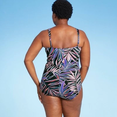 Women's Asymmetrical Mesh One Piece Swimsuit - Aqua Green® Multi 5 Women's Asymmetrical Mesh One Piece Swimsuit - Aqua Green® Multi - Image 3