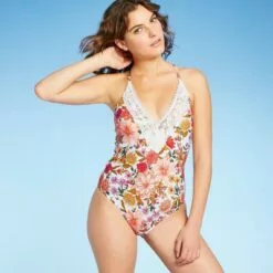 Women's Lace Trimmed One Piece Swimsuit - Sea Angel White -Swimsuits Popular Store unnamed file 8161