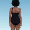 Women's Slimming Control Shirred Square Neck One Piece Swimsuit - Dreamsuit by Miracle Brands Black -Swimsuits Popular Store unnamed file 8167