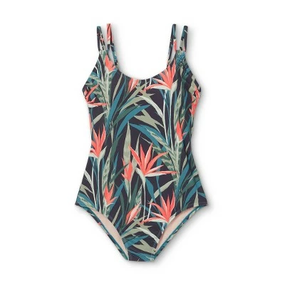 Women's Long Torso Modern Medium Coverage One Piece Swimsuit - Kona Sol™ Tropical Print 6 Women's Long Torso Modern Medium Coverage One Piece Swimsuit - Kona Sol™ Tropical Print - Image 4