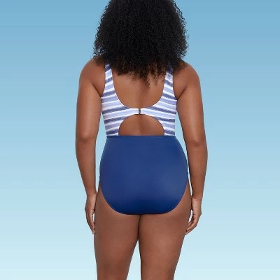 Women's Slimming Control Wrap-Front Cut Out One Piece Swimsuit - Beach Betty by Miracle Brands Red 6 Women's Slimming Control Wrap-Front Cut Out One Piece Swimsuit - Beach Betty by Miracle Brands Red - Image 4