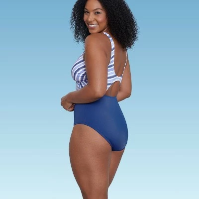 Women's Slimming Control Wrap-Front Cut Out One Piece Swimsuit - Beach Betty by Miracle Brands Red 7 Women's Slimming Control Wrap-Front Cut Out One Piece Swimsuit - Beach Betty by Miracle Brands Red - Image 5