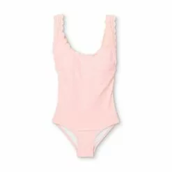 Women's Scallop Scoop Neck Medium Coverage One Piece Swimsuit - Kona Sol™ Cream Blush -Swimsuits Popular Store unnamed file 8257