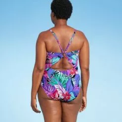 Women's Ring Back One Piece Swimsuit - Aqua Green® Multi Pink -Swimsuits Popular Store unnamed file 8320