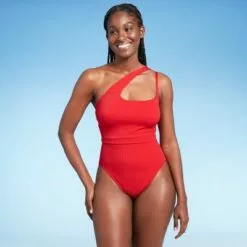 Women's Ribbed Asymmetrical One Shoulder One Piece Swimsuit - Shade & Shore™ Black 10 Women's Ribbed Asymmetrical One Shoulder One Piece Swimsuit - Shade & Shore™ Black -Swimsuits Popular Store unnamed file 8339