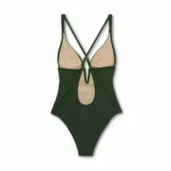 Women's Ribbed Plunge Front V-Wire Tall/Long Torso One Piece Swimsuit - Shade & Shore™ Dark Green 14 Women's Ribbed Plunge Front V-Wire Tall/Long Torso One Piece Swimsuit - Shade & Shore™ Dark Green -Swimsuits Popular Store unnamed file 8369