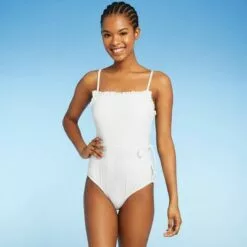 Women's Florence Ruffle Edge Eyelet One Piece Swimsuit - Sea Angel White 18 Women's Florence Ruffle Edge Eyelet One Piece Swimsuit - Sea Angel White -Swimsuits Popular Store unnamed file 8401