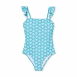Women's Ruffle Shoulder Medium Coverage One Piece Swimsuit - Kona Sol™ Blue 15 Women's Ruffle Shoulder Medium Coverage One Piece Swimsuit - Kona Sol™ Blue -Swimsuits Popular Store unnamed file 8428