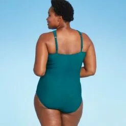 Women's High Neck Ring One Piece Swimsuit - Aqua Green® Lagoon -Swimsuits Popular Store unnamed file 8458