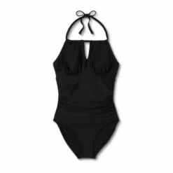 Women's Post Mastectomy High Neck High Coverage One Piece Swimsuit - Kona Sol™ Black -Swimsuits Popular Store unnamed file 8469