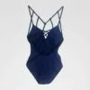 NCAA Michigan Wolverines Criss Cross One Piece Swimsuit - Navy M -Swimsuits Popular Store unnamed file 8557