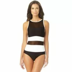 Anne Cole - High Neck Mesh One Piece Swimsuit 13 Anne Cole - High Neck Mesh One Piece Swimsuit -Swimsuits Popular Store unnamed file 8563