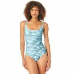 Anne Cole - Scoop Neck Shirred One Piece Swimsuit -Swimsuits Popular Store unnamed file 8582