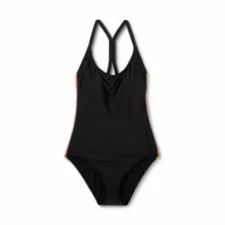 Women's Racerback Racing One Piece Swimsuit - All in Motion™ Black Stripe -Swimsuits Popular Store unnamed file 8606