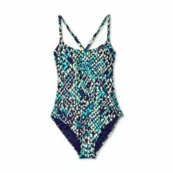 Women's Racerback One Piece Swimsuit - All in Motion™ Blue -Swimsuits Popular Store unnamed file 8620