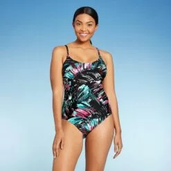 Women's Racerback One Piece Swimsuit - All in Motion™ Blue -Swimsuits Popular Store unnamed file 8622