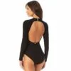 Anne Cole - Long Sleeve Open Back One Piece Rash Guard Swimsuit -Swimsuits Popular Store unnamed file 8647